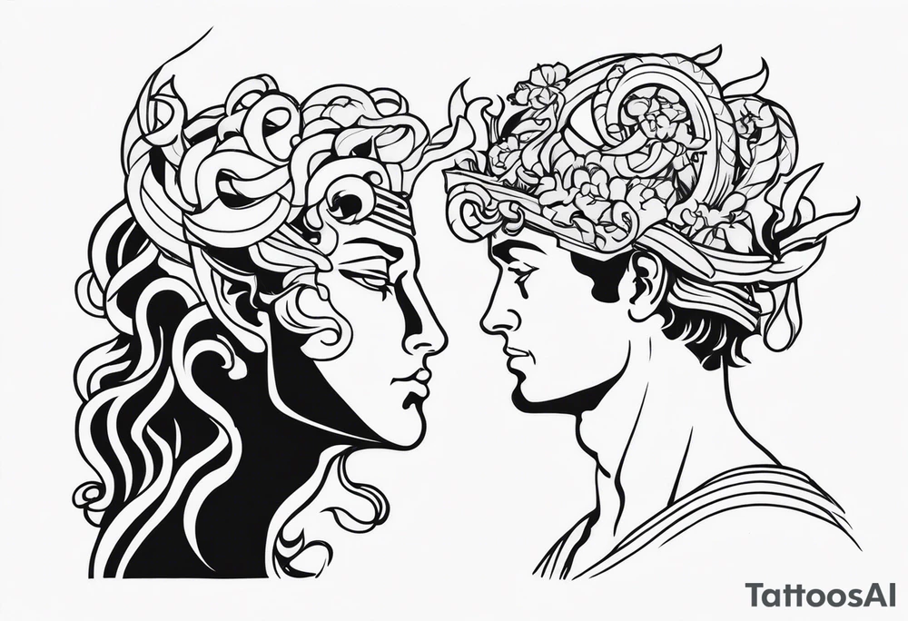 perseus holding medusas head tattoo idea