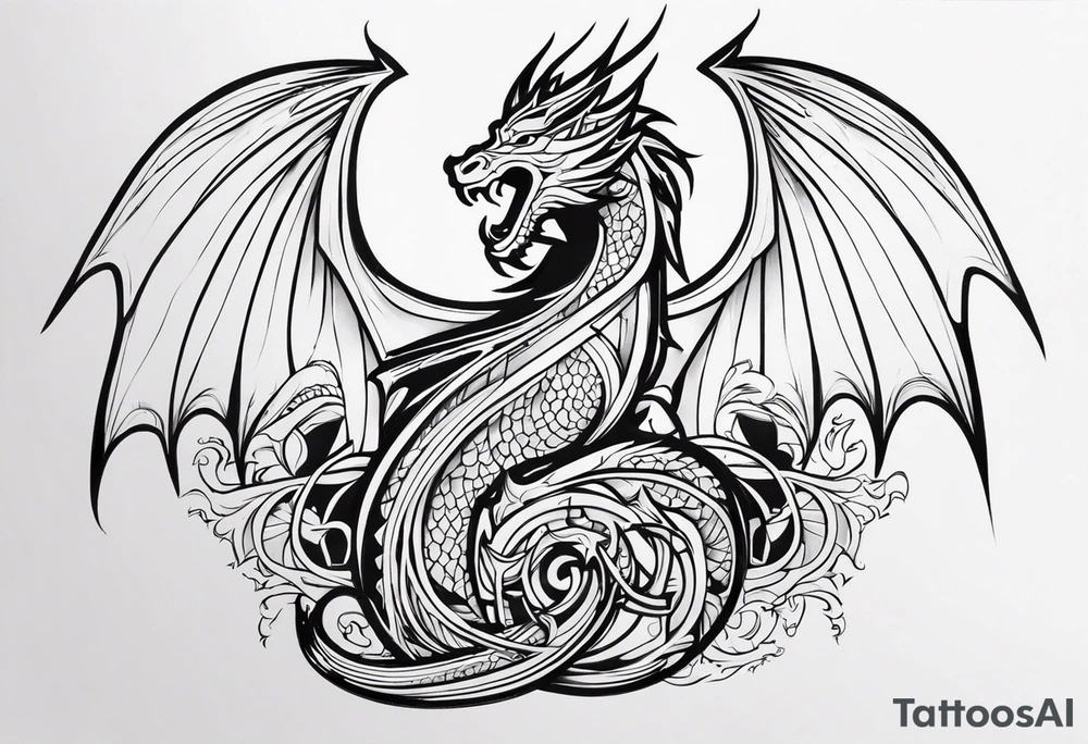 Valhalla dragon tattoo idea