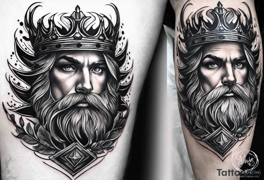 Inspired by the iconic character from the movie, this tattoo would capture the regal nature and emotional impact of the story, perhaps including elements like a crown or a royal mantle. tattoo idea