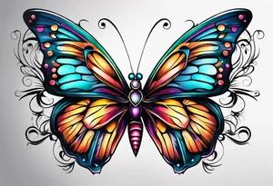 Fantasy butterfly tattoo idea