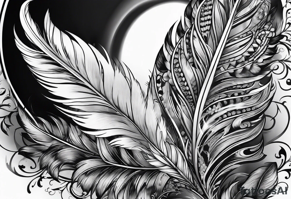 Feather folder over tattoo idea