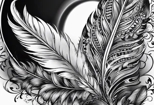 Feather folder over tattoo idea