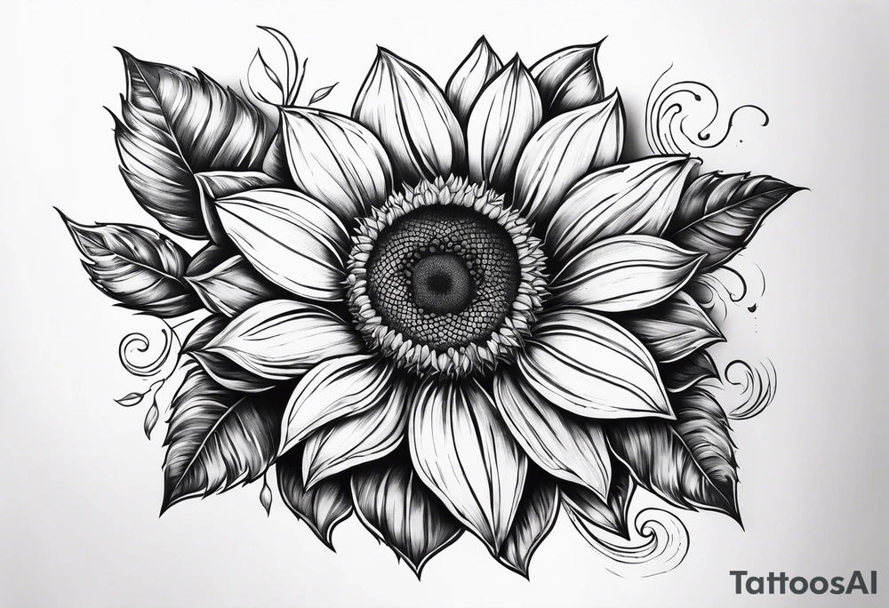 Tournesol,  Fleur roses , Caméra, wave, palmier tattoo idea