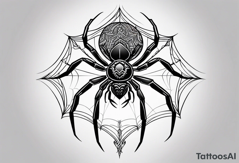 Minimalistic spider tattoo idea