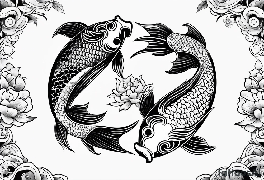 Koi fish yin and yang tattoo idea