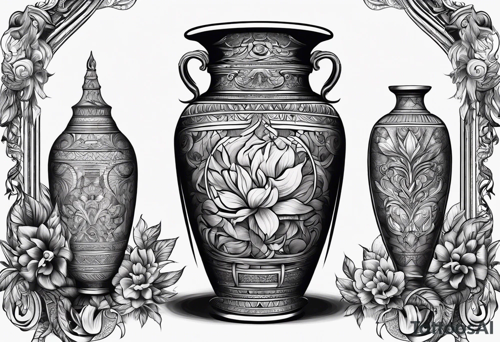 drawing ancient vase tattoo idea