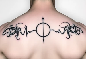 Play pause stop symbol 
in a ekg style tattoo idea