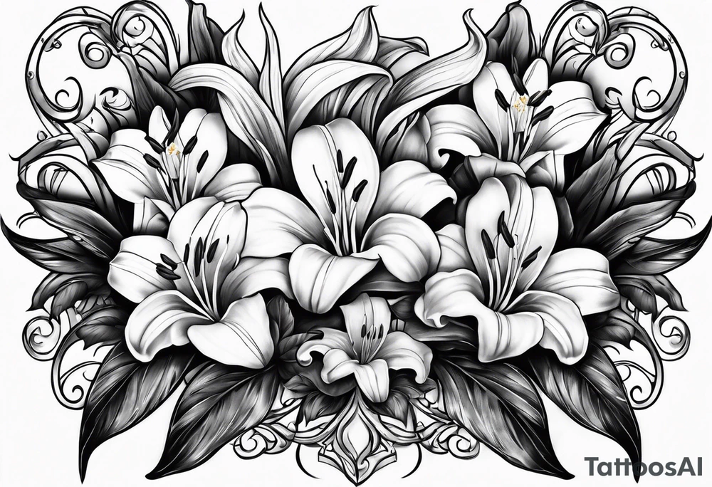 Demetrius with lillies tattoo idea