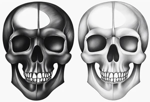 burning skull tattoo idea