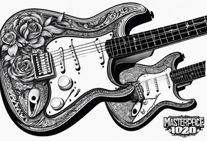 Electric guitar tattoo idea