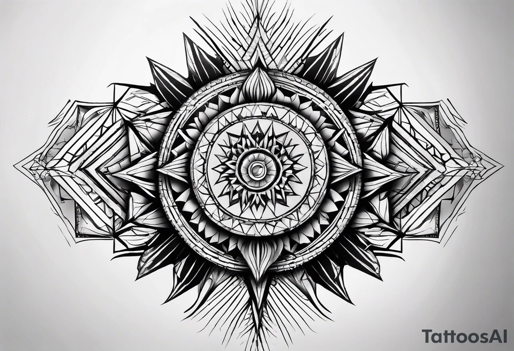 black spikes tattoo idea