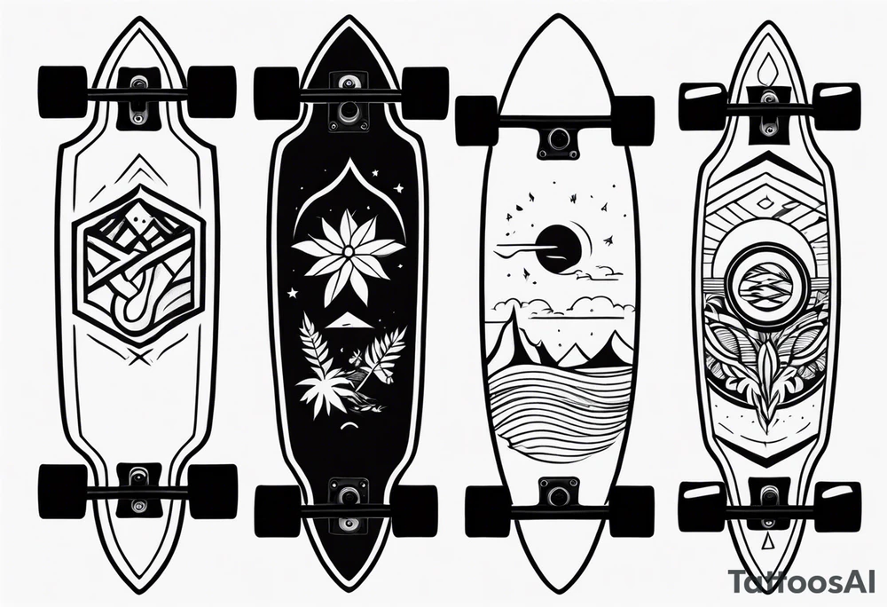 Longboard tattoo idea