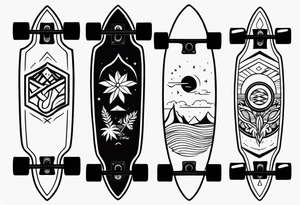 Longboard tattoo idea