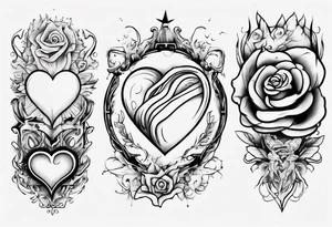 “through thick and thin” with a heart tattoo idea