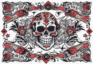 Rock a billy arm sleeve
Verschiedene Motive tattoo idea
