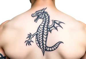 Powerful Dacian Draco with Decebal tattoo idea