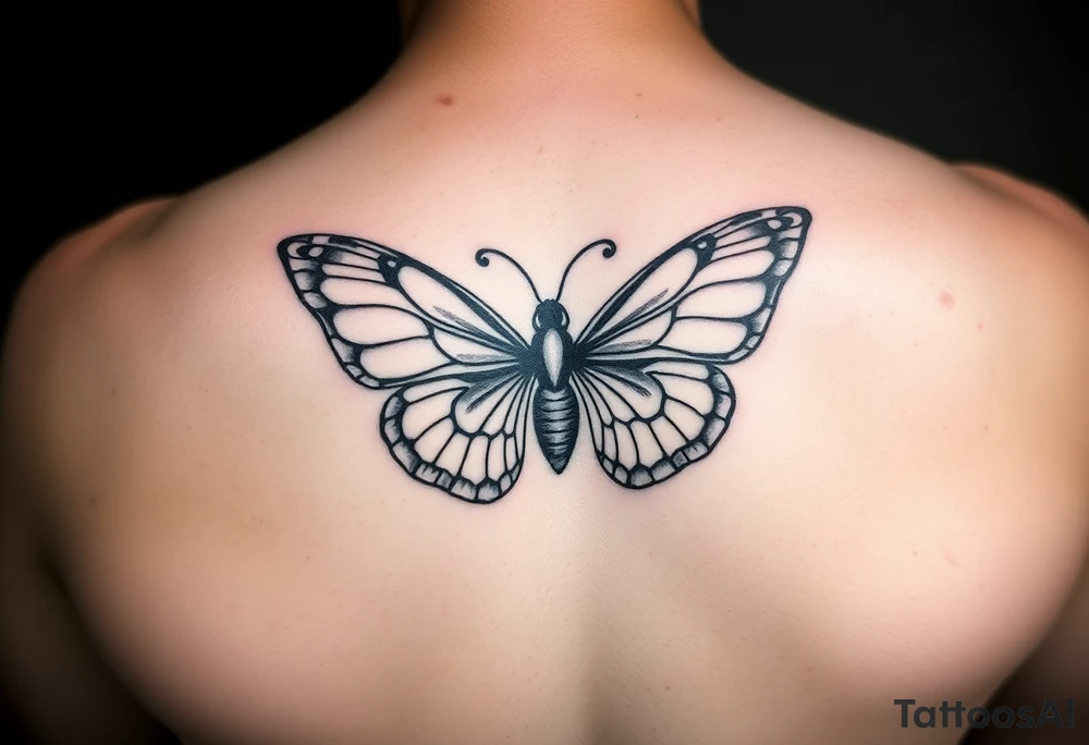 aries sign turned into a butterfly with terri and justo incorporated tattoo idea