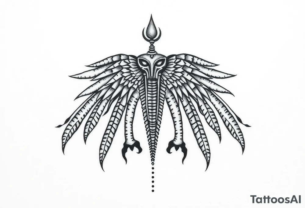 Enlil anunnaki god with his name above tattoo idea