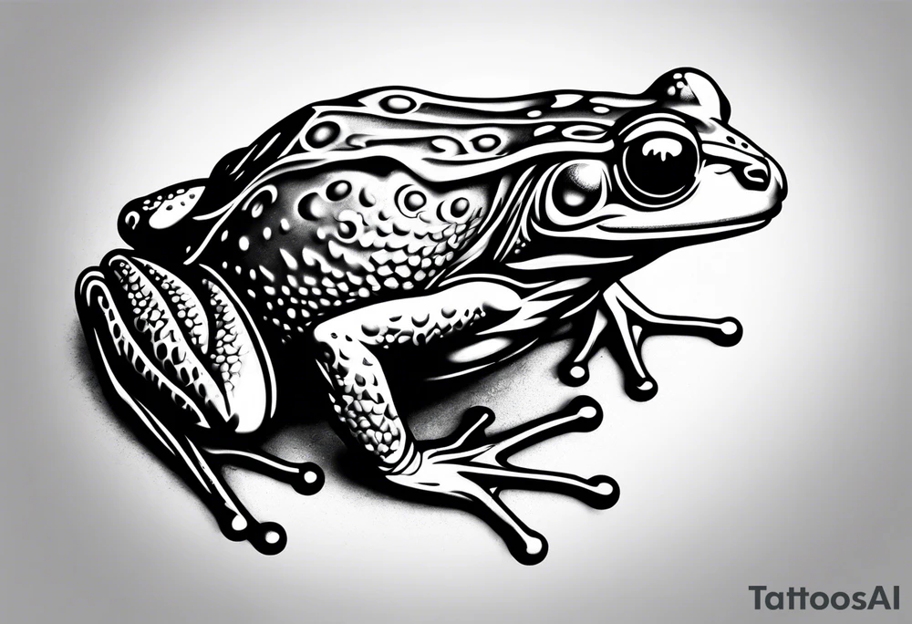 Bodybuilder frog tattoo idea