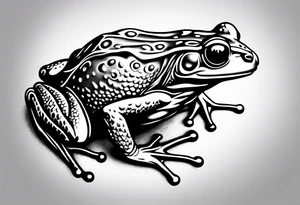 Bodybuilder frog tattoo idea