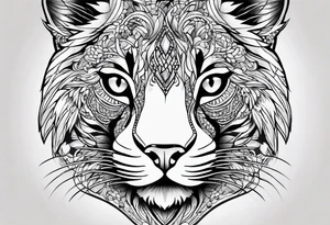 Road inside of paw print tattoo idea
