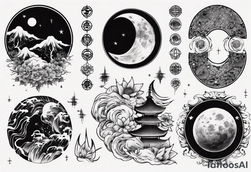 the moon tattoo idea