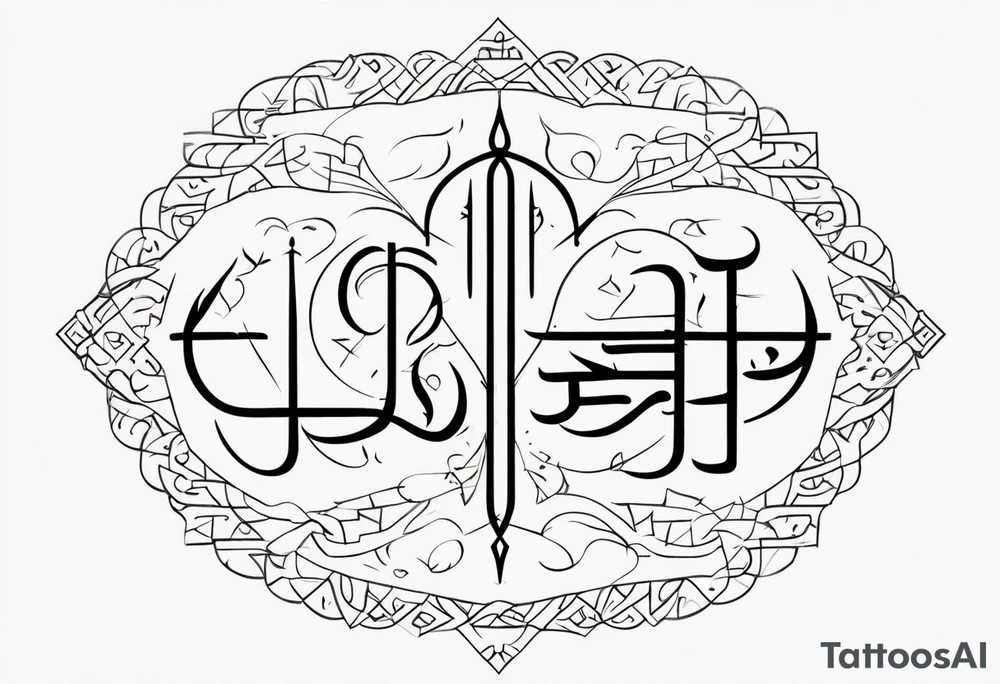 Quote in arabic calligraphy tattoo idea
