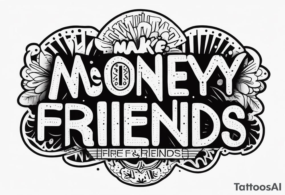 make money not friends tattoo idea