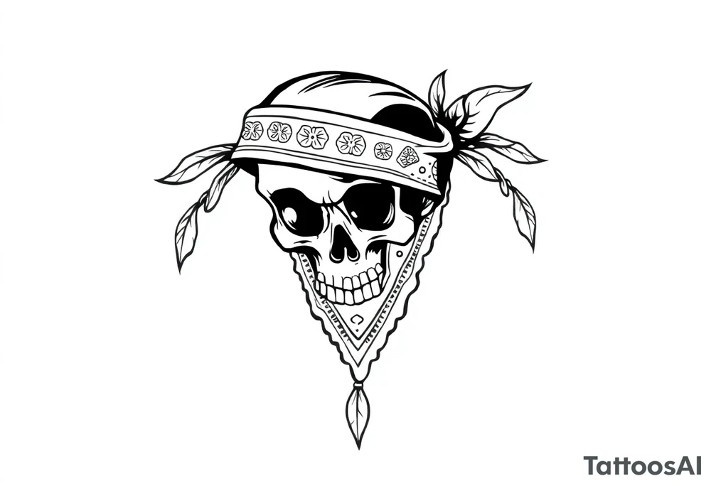 Chicano bandana tattoo idea