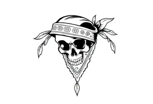 Chicano bandana tattoo idea