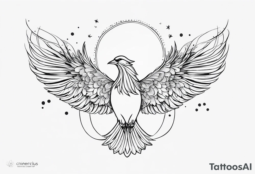 "Resurget Cineribus"
phoenix, delicate, feminine tattoo idea