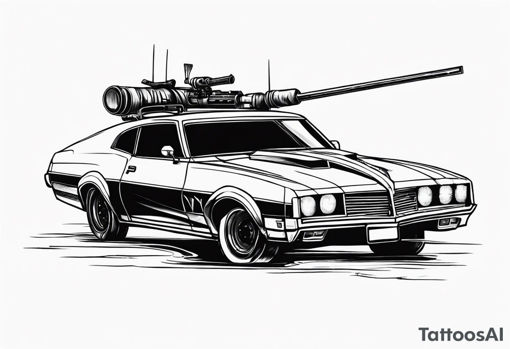 Mad max v8 interceptor road war tattoo idea