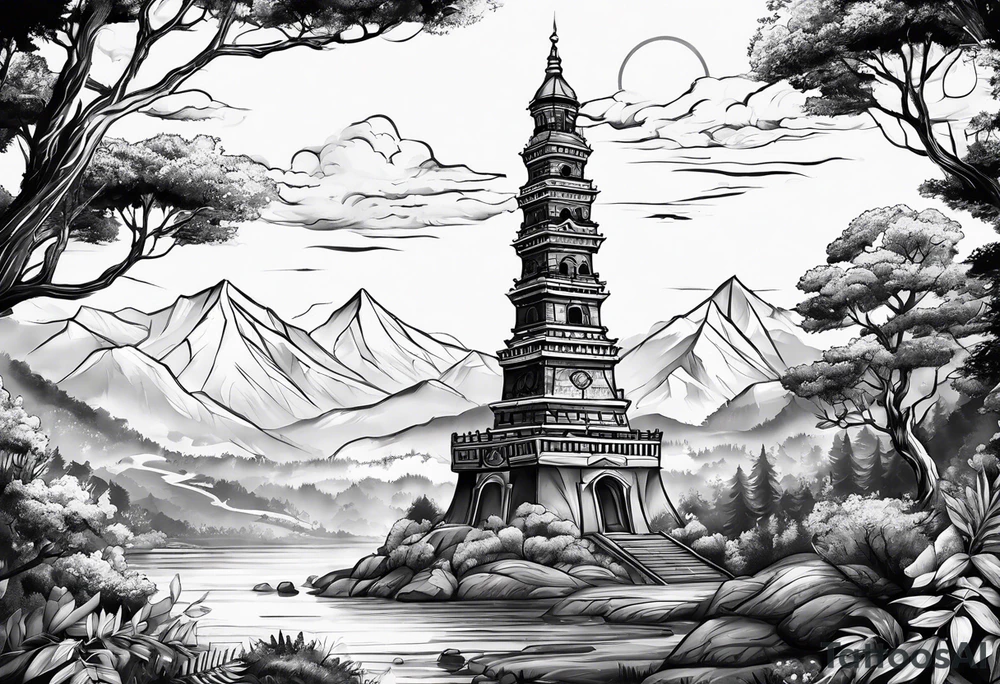 tower tattoo idea