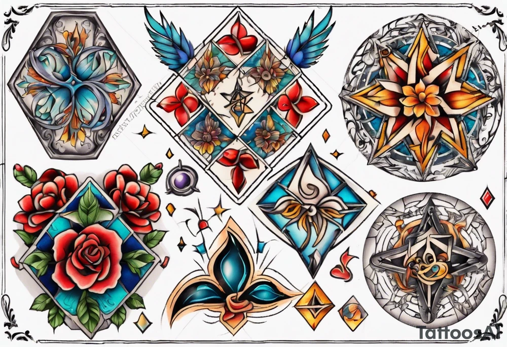 Patchwork Tattoo Style tattoo idea
