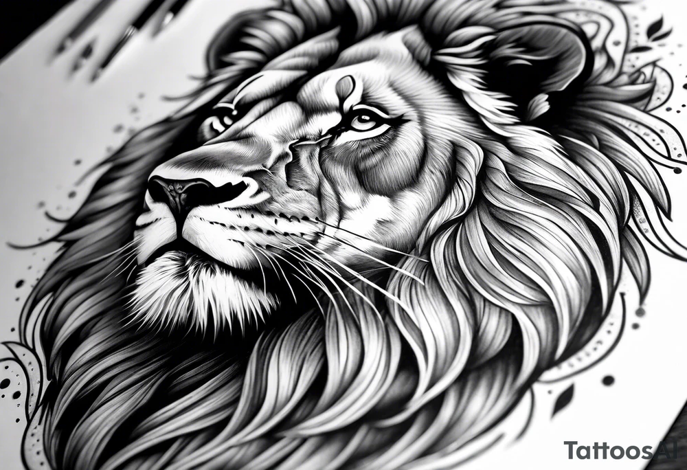 powerful majestic lion, close-up
Forearm tattoo tattoo idea