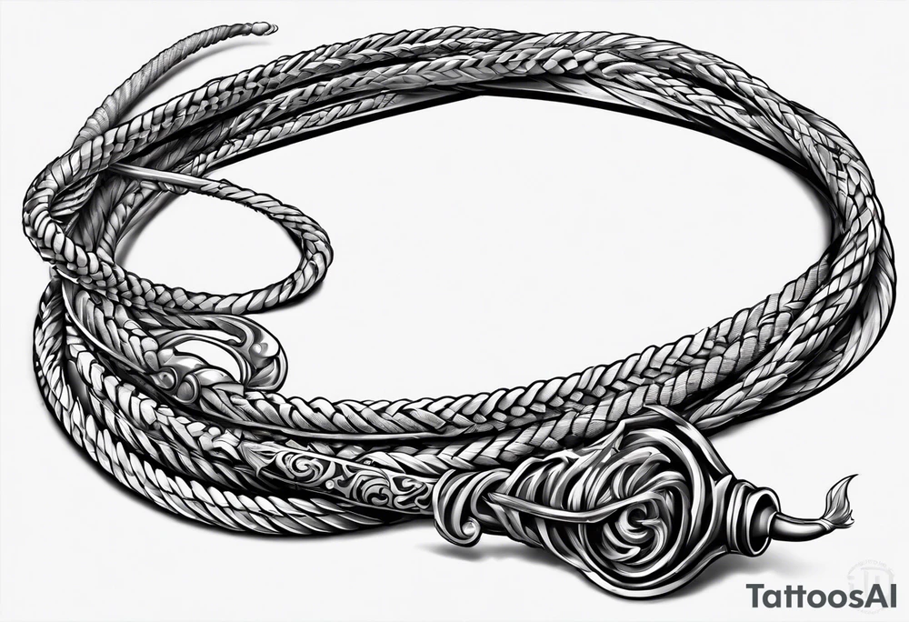 thorn whip that goes up my leg tattoo idea