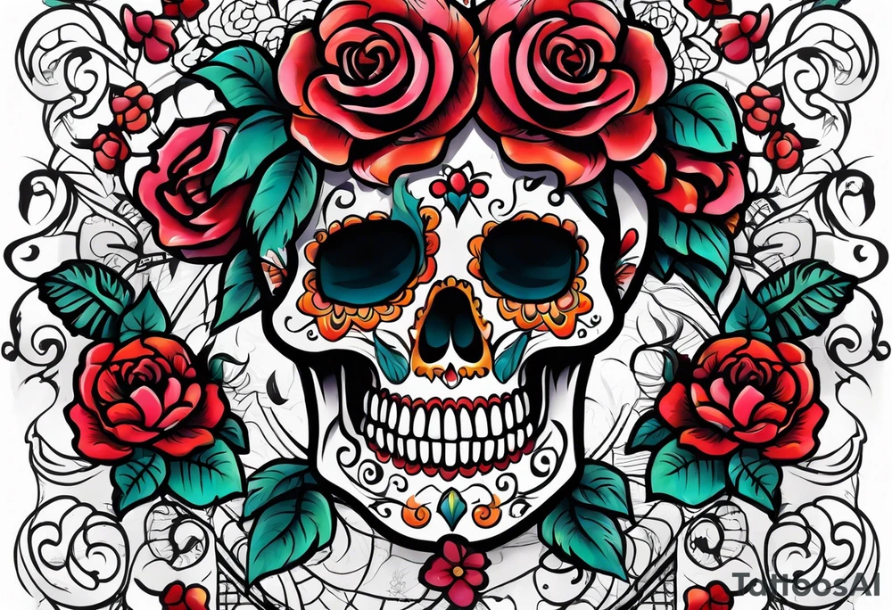 day of dead tattoo idea