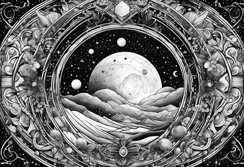 Astronomy tattoo idea