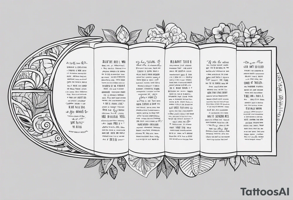 Sleeve with bible verses tattoo idea