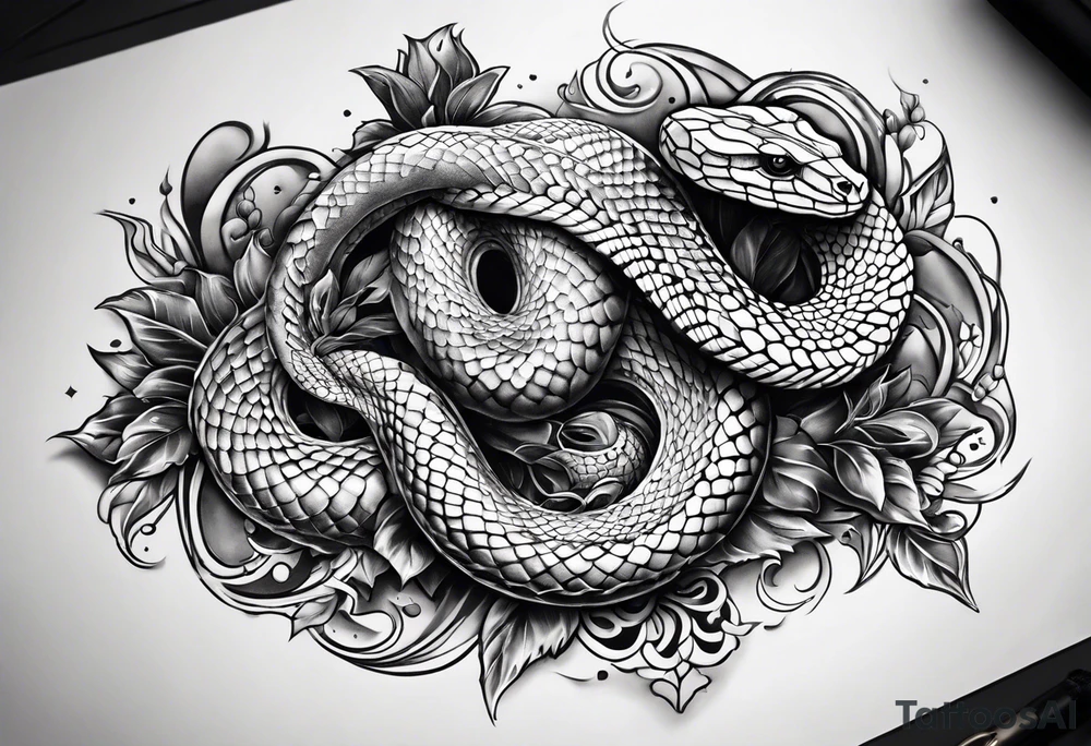 Two snakes on wrist tattoo idea