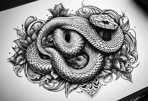 Two snakes on wrist tattoo idea
