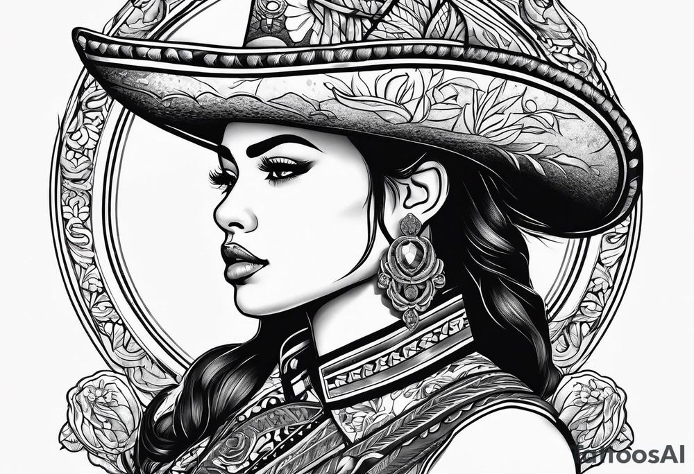 Female Mexican soldier tattoo idea