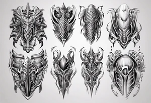 Body armor tattoo idea