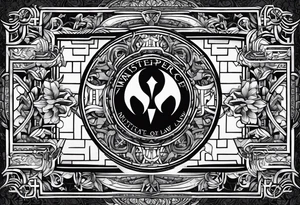 Wu-Tang label but instead of it, saying Wu-Tang  write, down by Law tattoo idea