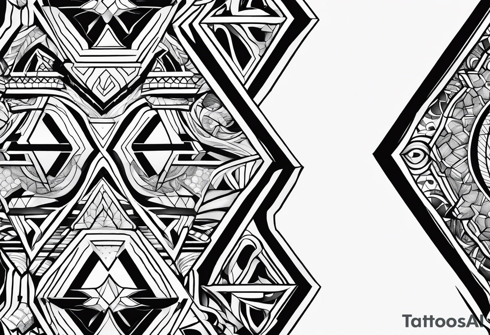 Tribal honeycomb tattoo idea