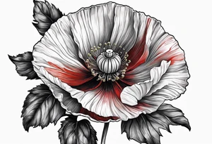 poppy design tattoo idea