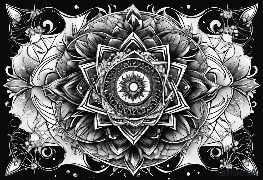 atom with quantum electron cloud tattoo idea