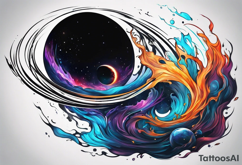 a black hole tattoo idea