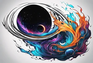 a black hole tattoo idea
