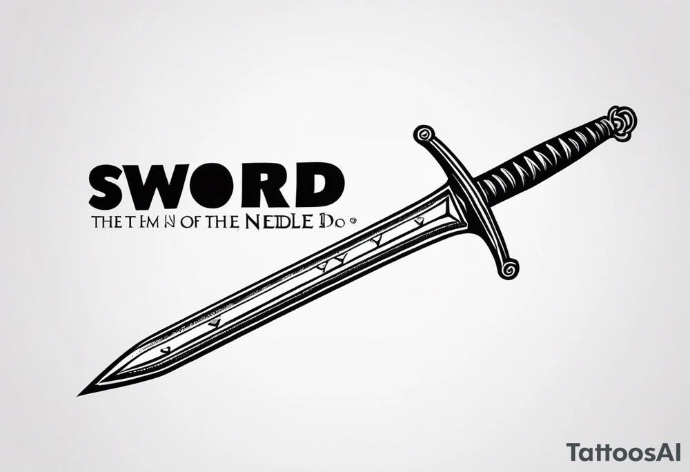 The sword needle from Game of Thrones with the saying “Stick ‘em with the pointy end” tattoo idea